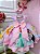 Vestido Infantil Princesas Disney Rosa com Strass - Imagem 3