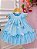 Vestido Infantil Jardim Luxo Baby Azul Aplique - Imagem 2