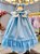 Vestido Infantil Jardim Luxo Baby Azul Aplique - Imagem 5