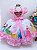 Vestido Infantil Princesas Rosa Disney Com Tiara - Imagem 2