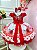 Vestido Infantil Moranguinho Vermelho Festa - Imagem 3