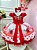 Vestido Infantil Moranguinho Vermelho Festa - Imagem 5