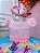 Vestido Infantil Galinha Pintadinha Rosa e Azul - Imagem 2