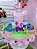 Vestido Infantil Galinha Pintadinha Rosa e Azul - Imagem 1