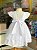 Vestido Infantil de Festa Branco Batizado Renda - Imagem 3