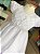 Vestido de Festa Infantil Branco Batizado Cinto Pérolas - Imagem 3