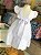 Vestido de Festa Infantil Branco Batizado Cinto Pérolas - Imagem 4