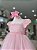 Vestido de Festa Infantil Rosa com Aplique Flores - Imagem 5