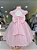Vestido de Festa Infantil Rosa com Aplique Flores - Imagem 6