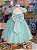 Vestido de Festa Infantil Verde Tifanny Aplique Flores - Imagem 5