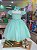 Vestido de Festa Infantil Verde Tifanny Aplique Flores - Imagem 7
