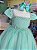 Vestido de Festa Infantil Verde Tifanny Aplique Flores - Imagem 8