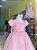 Vestido de Festa Infantil Rosa Aplique com Nervuras - Imagem 9