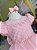 Vestido de Festa Infantil Rosa Aplique com Nervuras - Imagem 8