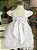 Vestido de Festa Infantil Branco Batizado Camadas - Imagem 3
