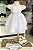 Vestido de Festa Infantil Branco Batizado Camadas - Imagem 1