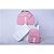 Kit Bolsa Bordada Três Peças Borboleta Rosa - Imagem 1