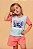 Pijama Curto Infantil Stitch Azul com Coral - Imagem 1