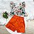 Conjunto Julia Bordado Floral Laranja - Imagem 2