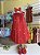 Vestido Bebê Artesanal Casinha de Abelha Vermelho | Bordado Delicado à Mão | Clássico, Elegante e Confortável - Imagem 5