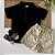 Conjunto Mauricinho Bata Linho Preta Short Areia - Imagem 1