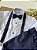 Conjunto Social Infantil Branco com Azul Marinho Longo no Linho Batizado - Imagem 5