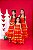 Vestido Longo Karen Vermelho e Dourado - Imagem 1