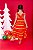 Vestido Longo Karen Vermelho e Dourado - Imagem 3