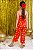 Macacão Yara Vermelho com Corações  dourado - Imagem 6