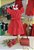 Conjunto Blusa e Sai Short de Renda Vermelho Marte Cinti - Imagem 1