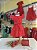 Conjunto Blusa e Sai Short de Renda Vermelho Marte Cinti - Imagem 2