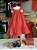 Vestido Infantil Vermelho Marte Corações Cinti - Imagem 3