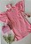 Vestido Infantil Rosa Barbie Aplique - Imagem 1