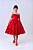 Vestido Infantil Vermelho Alças Babado - Imagem 2
