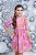 Vestido Marilia Rosa Corações floral - Imagem 8
