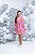 Vestido Marilia Rosa Corações floral - Imagem 1