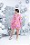 Vestido Marilia Rosa Corações floral - Imagem 2