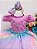 Vestido Infantil Sereia Lilás Cinto Pérolas C/ Tiara S - Imagem 2