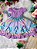 Vestido Infantil Sereia Lilás Cinto Pérolas C/ Tiara S - Imagem 4