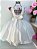 Vestido Infantil Marfim Floral Luxo - Imagem 3