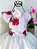 Vestido Infantil Marfim Floral Luxo - Imagem 2