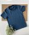 Camiseta Infantil Essencial Ogochi Slim Básica Azul Petróleo - Imagem 1