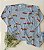 Pijama Infantil Estampado com Punho Feminino Azul Borboletas - Imagem 1
