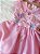 Vestido infantil luxo Jardim encantado Rosa A - Imagem 5