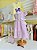Vestido Infantil Artesanal Bordado a mão Listras Rosa - Imagem 2