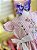 Vestido Infantil Artesanal Bordado a mão Listras Rosa - Imagem 4