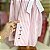 Vestido Infantil Artesanal Bordado a mão Listras Rosa - Imagem 6