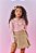 Conjunto Blusa Short Saia e Colete Rosa Plie com Café Cinti - Imagem 1