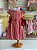 Vestido Infantil Artesanal Bordado a mão Vermelho Listras - Imagem 2