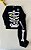 Conjunto Pijama Esqueleto  Preto Brilha No Escuro Preto - Imagem 7